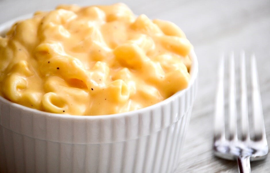 Macarrão com queijo cremoso